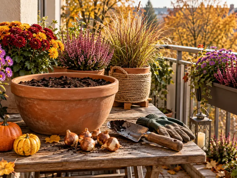 Herbst auf dem Balkon
